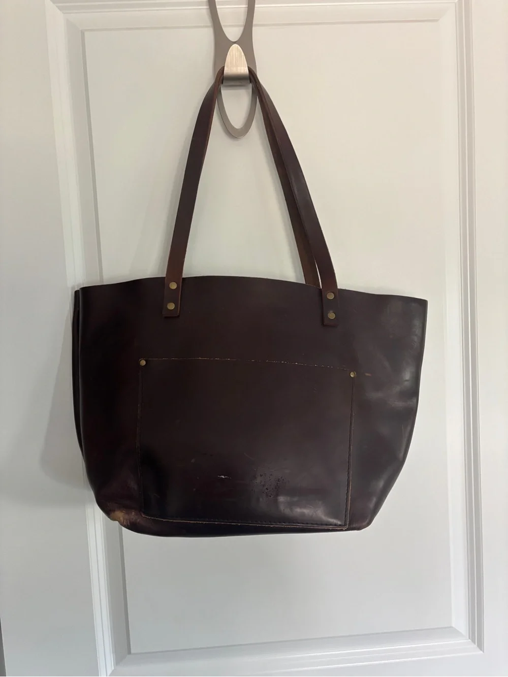 Classic Brown Leather Tote Bag